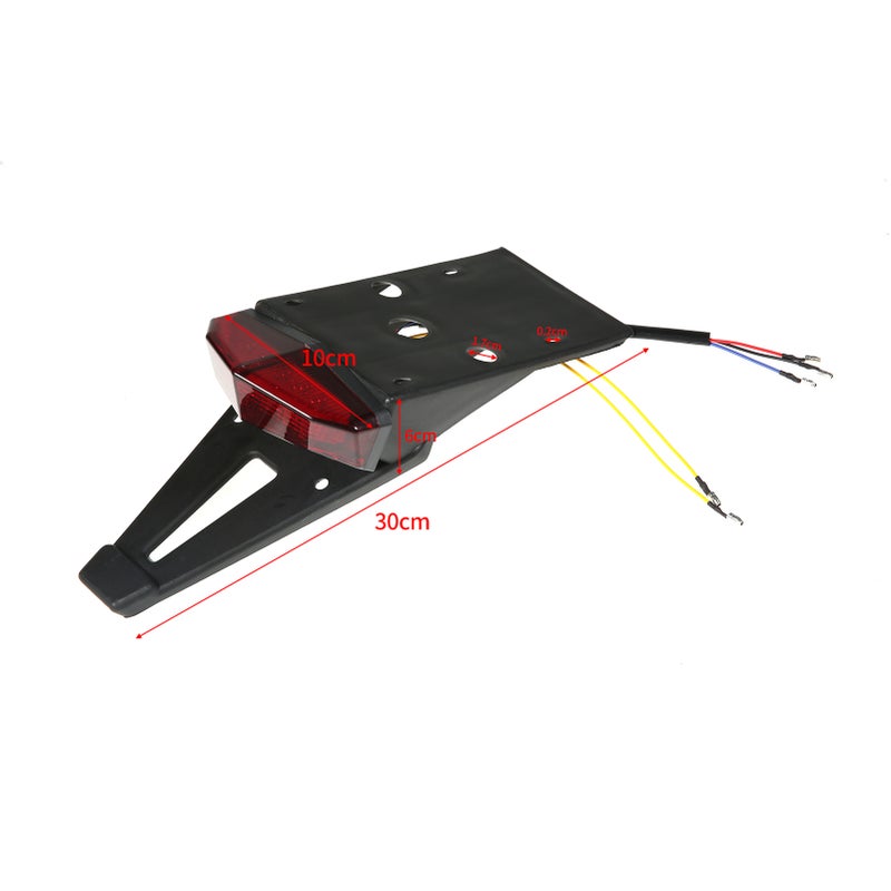 Rear Fender Mount  LED Tail Light Brake Lamp Turn Signals License Plate Stop Light for Custom Off-Road Motorcycle Dirt Bike Steering Lamp/Driving Lamp/Brake Lamp 3-in-1 5 Harness - Image 5