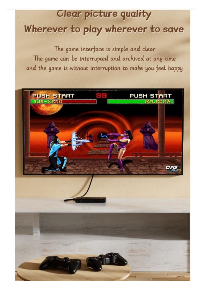 4K HD video game console, dual 2.4G wireless controllers, plug-and-play video game stick, built-in 15,000 games, retro handheld game console  - Image 2