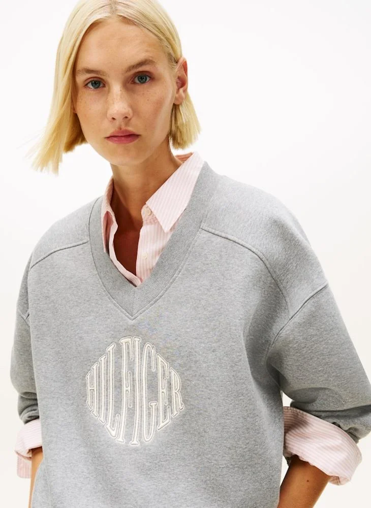 TOMMY HILFIGER Graphic V Neck Sweatshirt