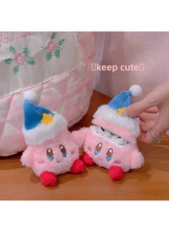 Airpods 4 Headphone Protective Case Cartoon Plush Doll For Apple1/2/3 Gen Pro Wireless Bluetooth Soft-Color:Plush Soft Shell-pink Kirby-Model:Airpods 4 (protective Case)