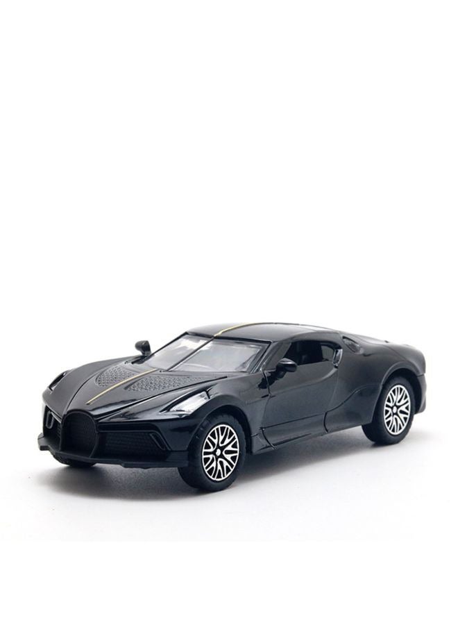 1:36 Bugatti Alloy Sports Car Model , Pull-Back Toy Car , Model Car for Kids Boy Girl Gift , Collectible Display ,Black - Image 3