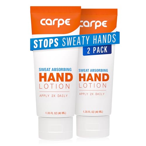 Carpe Sweat Absorbing Hand Lotion Pack of 2 A dermatologistrecommended nonirritating smooth lotion that helps stop hand sweat great for hyperhidrosis or excessive sweat Original Eucalyptus
