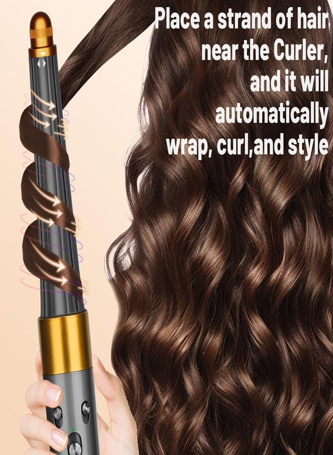 ZEPHBLOW Hair Long Conical Barrel for Dyson Airwrap, 0.78-1.4Inch/ 20-36mm Conical Long Curling Barrels Compatible with Airwrap HS01/05, Self-Curling Hair Roller Curlers Attachment, Gold - Image 3