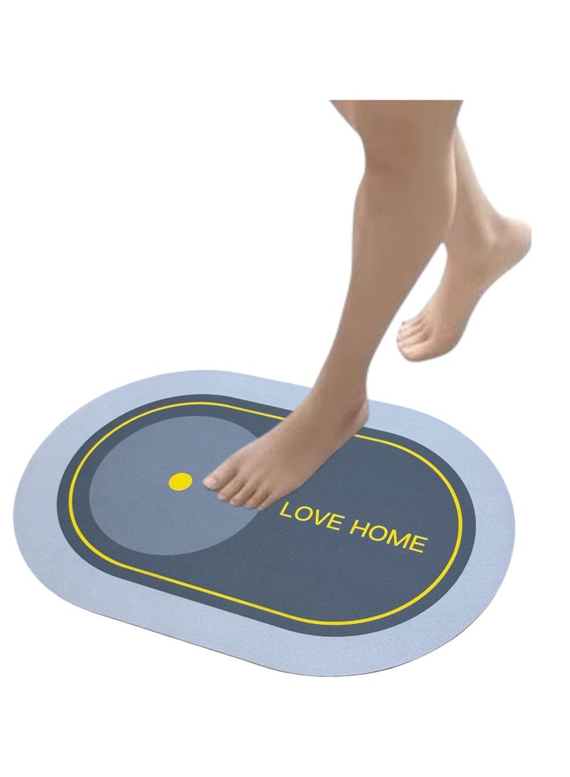 QSHOP Super Absorbent Quick Dry Bath Mat, Super Absorbent Living Room Floor Mat, Non-Slip Rubber Base, Easy Clean Bathroom Mat, Kitchen Doormat - Image 1