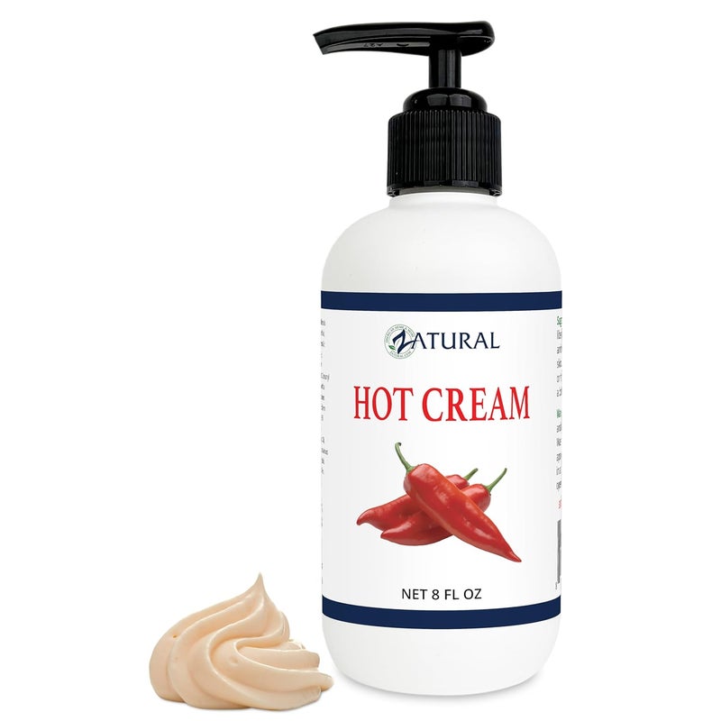 Zatural Organic Hot CreamCellulite CreamMuscle RubBody WrapsBelly FatSkin Firming Weight LossProfessional Therapeutic GradeDoctor Formulated Pump - Image 1