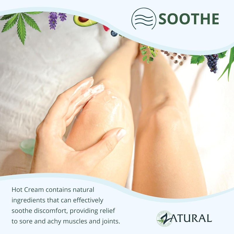 Zatural Organic Hot CreamCellulite CreamMuscle RubBody WrapsBelly FatSkin Firming Weight LossProfessional Therapeutic GradeDoctor Formulated Pump - Image 4