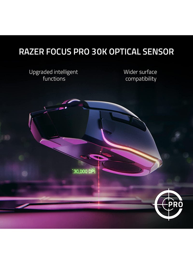 RAZER Basilisk V3 Pro Customizable Wireless Gaming Mouse - Fast Optical Switches Gen-3, HyperScroll Tilt Wheel, Chroma RGB, 11 Programmable Buttons, Focus Pro 30K Optical Sensor - Classic Black - Image 5