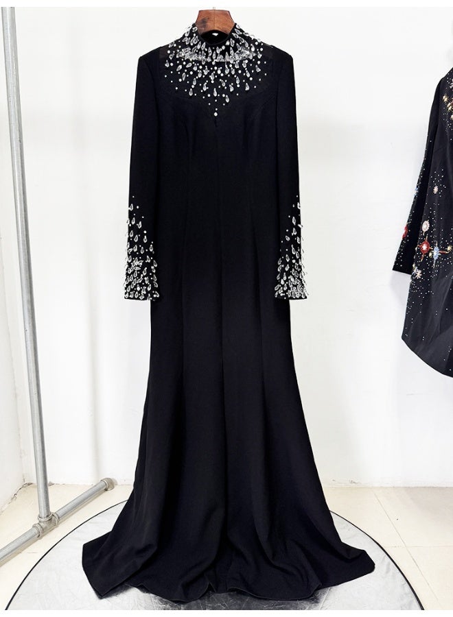 Madam Uniq New Fashionable European and American Long Dress - Exquisite Beaded and Rhinestone Embellished Evening Gown - Image 3