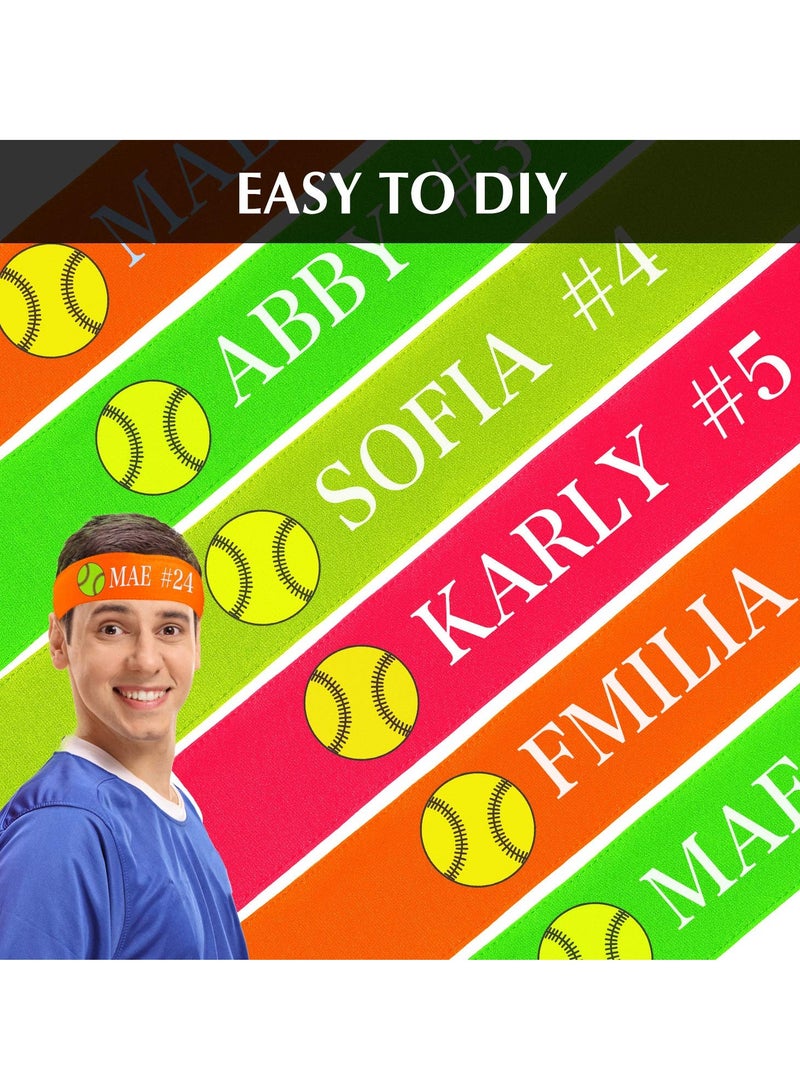 KASTWAVE 12 Pieces Sports Headband Head Tie Tennis Tie Headbands Sweatbands Headbands Wristbands Head Wrap Ideal for Working Out, Tennis, Basketball, Softball, Running Workout  - Image 2