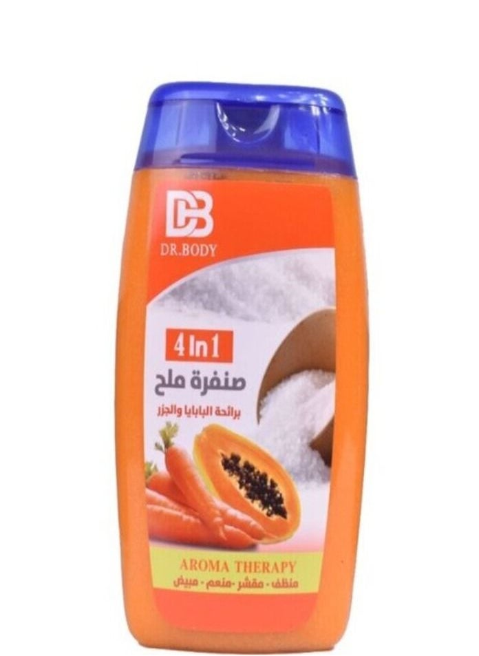 دكتور بدي قطعتين صنفرة ملح تايلندي برائحة البابايا والجزر ينظف ويقشر وينعم ويبيض البشرة 450 جرام  - Image 3