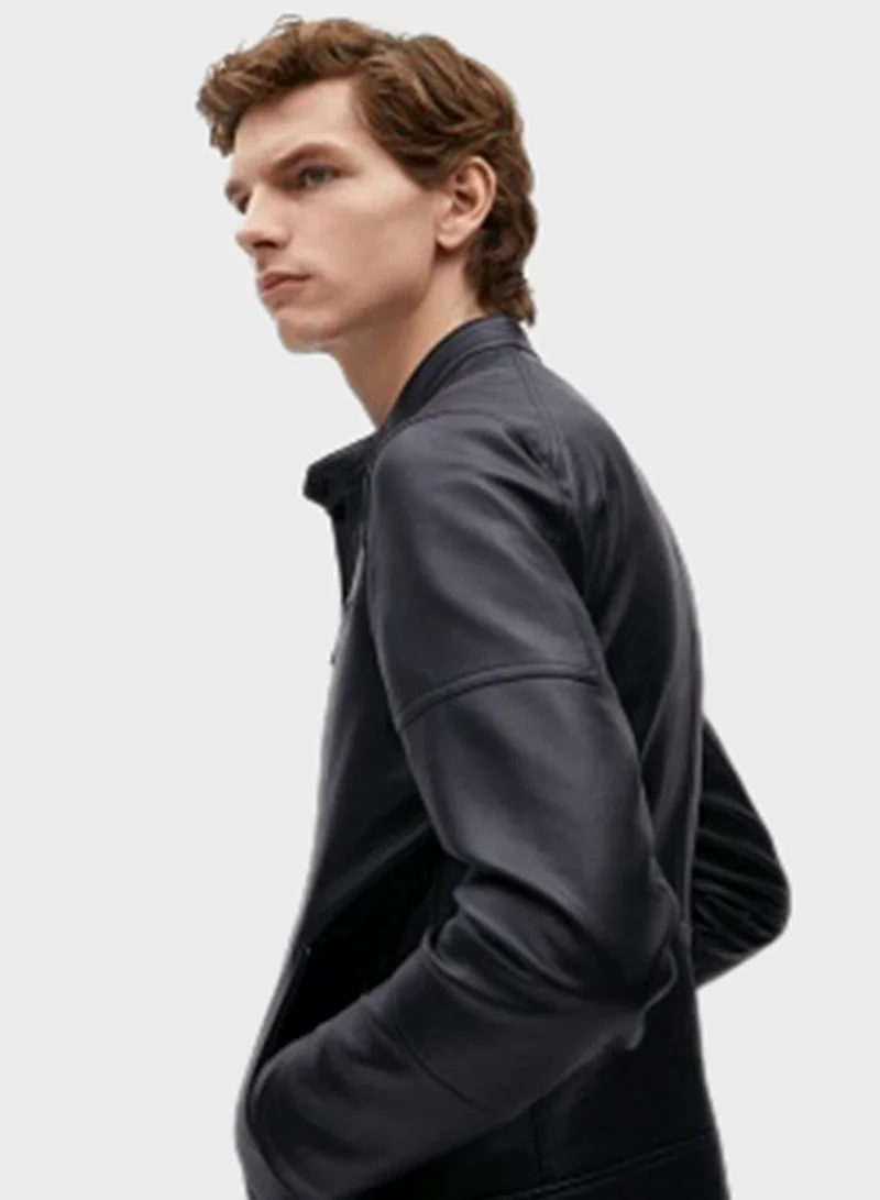 Mango Man Classic Biker Jacket