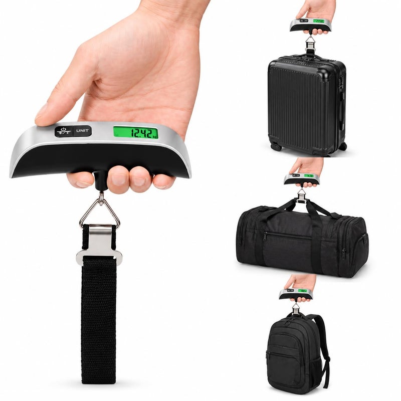 Portable Digital Luggage Scale - 50kg Capacity | Backlit LCD Display | Temperature Display | Travel Weighing Scale for Suitcases and Bags - Image 1