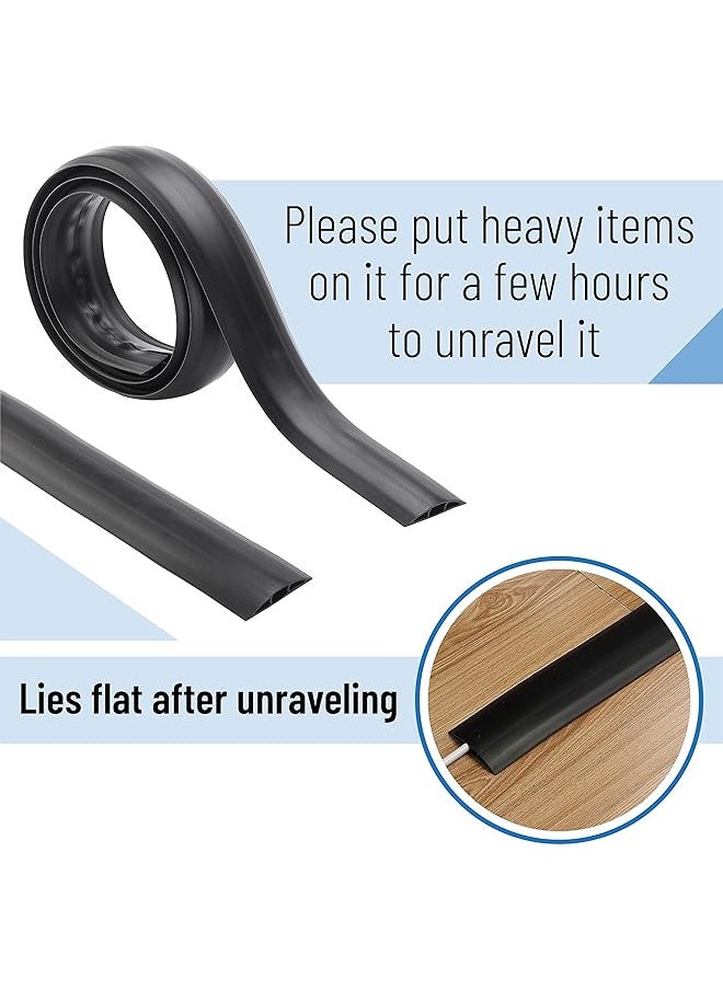 erorex Floor Cord Cover 2M Cable Cover Cord Cover Floor Cord Protector Floor Cable Cover Cord Hider Floor Extension Cord Cover Cable Cover Floor Cable Floor Cover Cable Covers For Cords  - Image 3