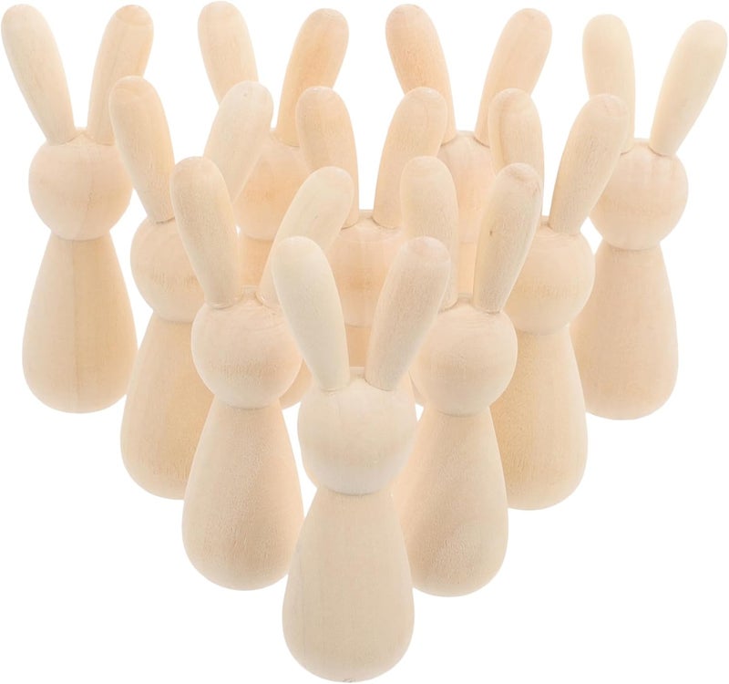Veemoon 20pcs Unfinished Wooden Peg Dolls Blank Figures for Home Decor Safe and Smooth Material for Creative Crafting and Holiday Decorations - Image 3