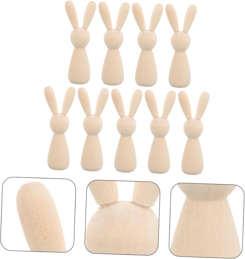 Veemoon 20pcs Unfinished Wooden Peg Dolls Blank Figures for Home Decor Safe and Smooth Material for Creative Crafting and Holiday Decorations - Image 5