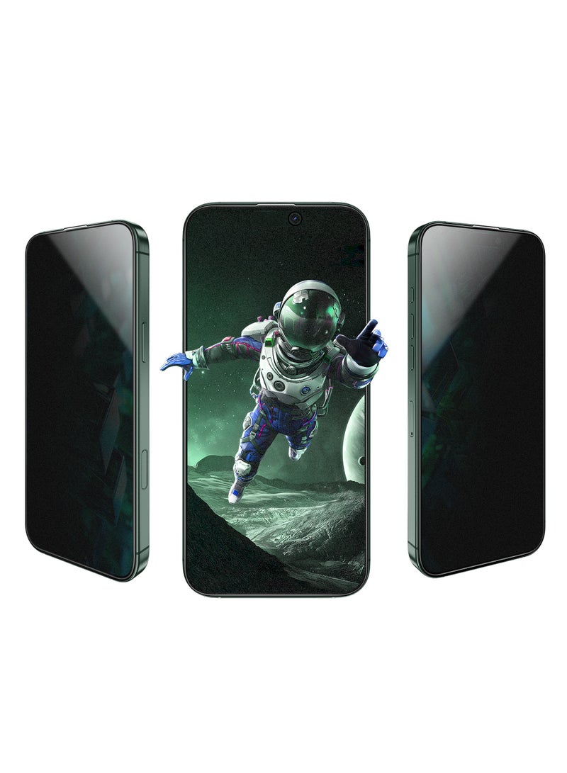 GREEN LION iPhone 16 Pro Screen Protector 9H Steve Matte Privacy Dull Glass / Anti-Peeping / Anti Fingerprint / Anti Scratch / Grease Resistance / Ultra Hardness / Highly Responsive - Black Edge/Privacy - Image 4