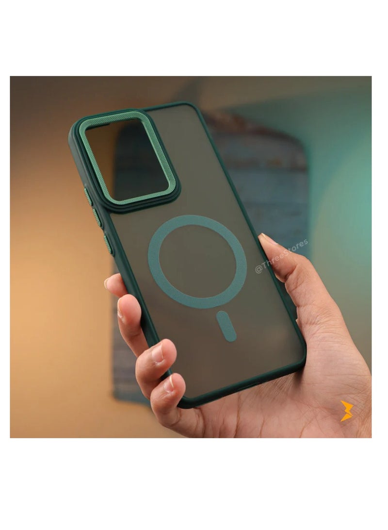 Case for OPPO Reno 13/ Case Magnetic Translucent Matte Phone Cases [Compatible with MagSafe] Thin Slim Fit Shockproof Bumper Hard Protective Cover for Women Men Girls. - Image 1