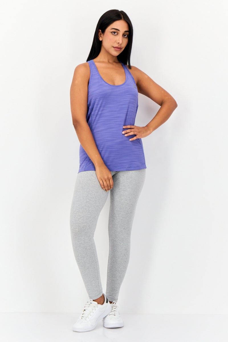 Reebok Women Sportswear Fit Brand Logo Sleeveless Running Top, Blue - Image 4