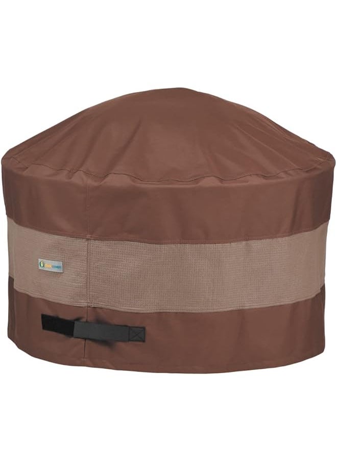 داك كوفرز - Ufpr5024 غطاء حفرة النار المستدير المقاوم للماء مقاس 48 بوصة ضياء × 24 بوصة ارتفاع أغطية أثاث الفناء موكا كابتشينو - Image 1