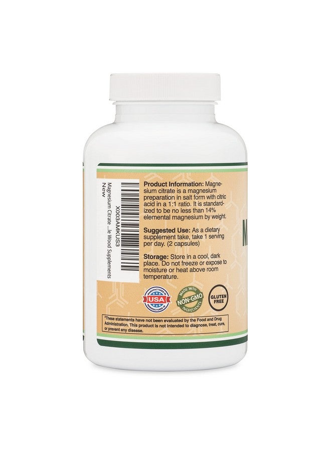 Double Wood Supplements كبسولات سيترات المغنيسيوم 400 مجم، 180 كبسولة، 800 مجم، آمنة للنباتيين، تم تصنيعها في الولايات المتحدة الأمريكية بواسطة شركة Double Wood Supplements - Image 4