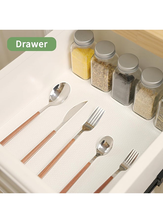 O Ozone Shelf Liners for Kitchen Cabinets - 2 Rolls 60cmx2m Waterproof Drawer Liner - Translucent Non-Adhesive Easy to Cut Cupboard Liner for Refrigerator  - Image 4