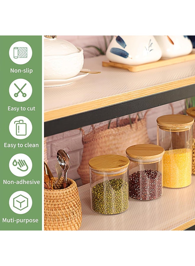 O Ozone Shelf Liners for Kitchen Cabinets - 2 Rolls 60cmx2m Waterproof Drawer Liner - Translucent Non-Adhesive Easy to Cut Cupboard Liner for Refrigerator  - Image 5