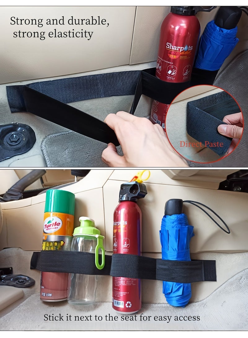 5pcs Car Storage Magic Strap - Elastic Organizer Belt for Fire Extinguisher, Umbrella & More - Durable Car Fixing Accessory - Image 5