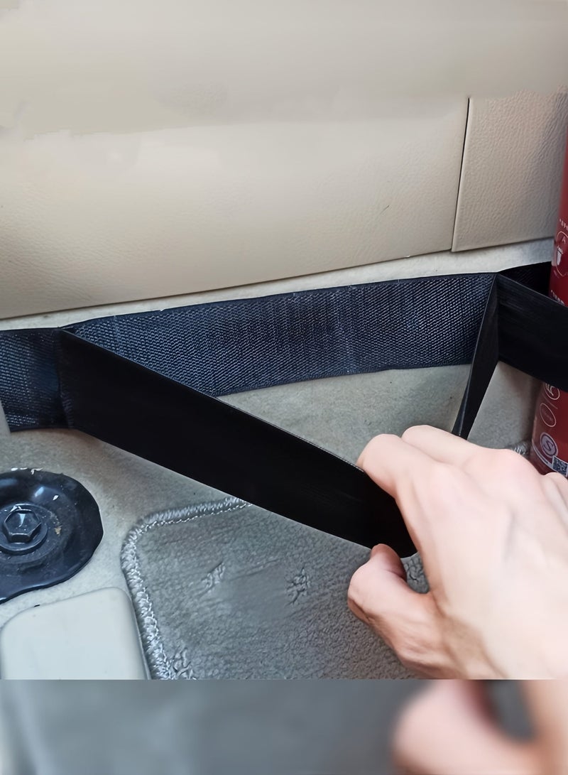 5pcs Car Storage Magic Strap - Elastic Organizer Belt for Fire Extinguisher, Umbrella & More - Durable Car Fixing Accessory - Image 2