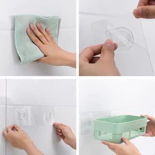 SHOPITECH Combo of 3 PCS Bathroom Shelf RackKitchen ShelfPerfume Rack Plastic Wall Shelf 2 Bathroom Shelves 1 Corner Shelf - Image 3