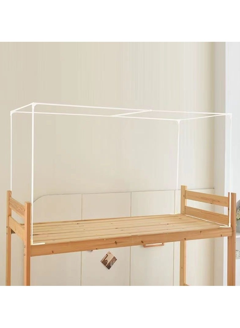 FASHION HOME - Canopy Bed Curtains Frame Post Poles Canopy Bed Frame Twin Size Adjustable - Image 1