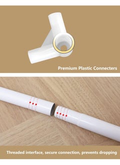 FASHION HOME Canopy Bed Curtains Frame Post Poles Canopy Bed Frame Twin Size Adjustable  - Image 5