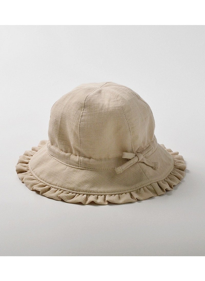 The Girl Cap TGC Kids Summer Cotton Bucket Hat No Deformation Sun Protection for All Season Beach Vacation Getaway Headwear (2-6 Years Beige)  - Image 2