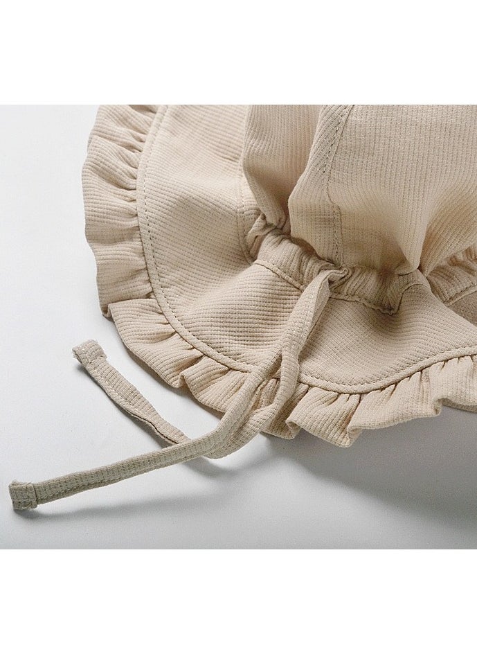 The Girl Cap TGC Kids Summer Cotton Bucket Hat No Deformation Sun Protection for All Season Beach Vacation Getaway Headwear (2-6 Years Beige)  - Image 4