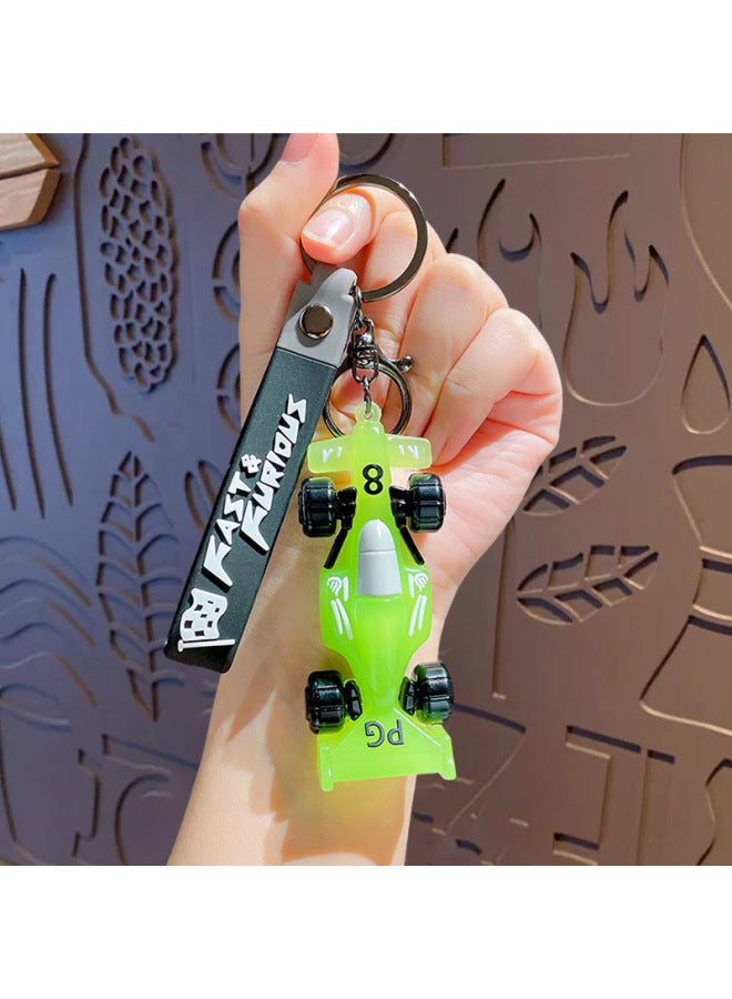 Creative Cartoon No. 8 Racing Series Pendant Keychain Children's Backpack Decoration Car Keychain Gift