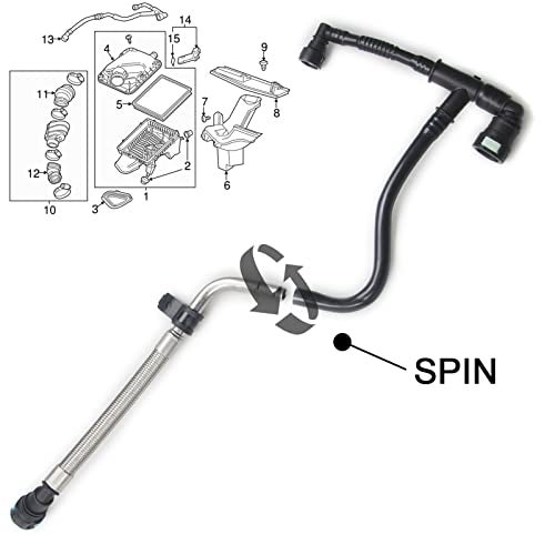 RAPIHIDAN 12673868 PCV Positive Crankcase Ventilation Tube Compatible with Cadillac ATS, Malibu 2013-2018, Envision, Regal Repalce# 12654851 12662657 - Image 2