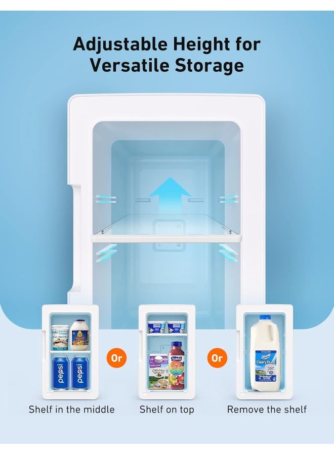 أسترواي ثلاجة صغيرة من AstroAI 2.0 Gen، ثلاجة صغيرة للعناية بالبشرة سعة 6 لتر/8 علب مكياج 110 فولت تيار متردد/ 12 فولت تيار مستمر محمولة مبرد حراري كهربائي وسخان صغير لغرفة النوم ومستحضرات التجميل (رمادي غامق) - Image 4