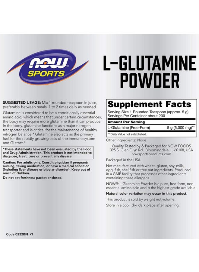Now Foods L-Glutamine Powder - Image 2