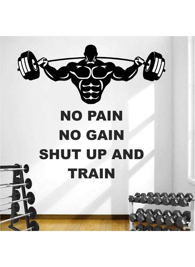 StickMe StickMe 'Gym - Fitness - Bodybuilding - Office - Sports - Workout - Boxing - Inspirational - Motivational - Quotes - Wall Sticker' -SM791 (Multi Colour, Vinyl - 95cm X 90 cm)  - Image 1