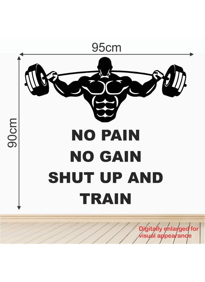 StickMe StickMe 'Gym - Fitness - Bodybuilding - Office - Sports - Workout - Boxing - Inspirational - Motivational - Quotes - Wall Sticker' -SM791 (Multi Colour, Vinyl - 95cm X 90 cm)  - Image 3