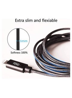 فيند كابل صوت Lightning إلى 3.5 مللي متر Aux Audio Cable Aux Cord لهاتف iPhone iPad إلى مكبر صوت ستيريو منزلي للسيارة مع محول مقبس سماعة رأس 3.5 مللي متر يدعم النسيج كابل قوي أسود  - Image 2