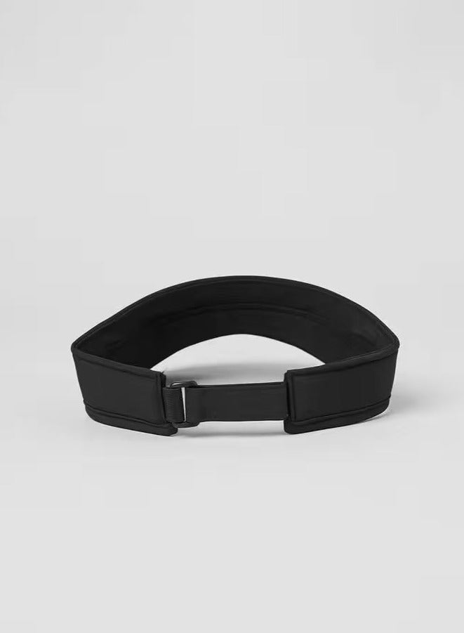 alo ALO open-top hat for sun protection, men's and women's outdoor sports, tennis, comfortable and lightweight, with a mesh sweat-absorbing strap inside-BLACK  - Image 3