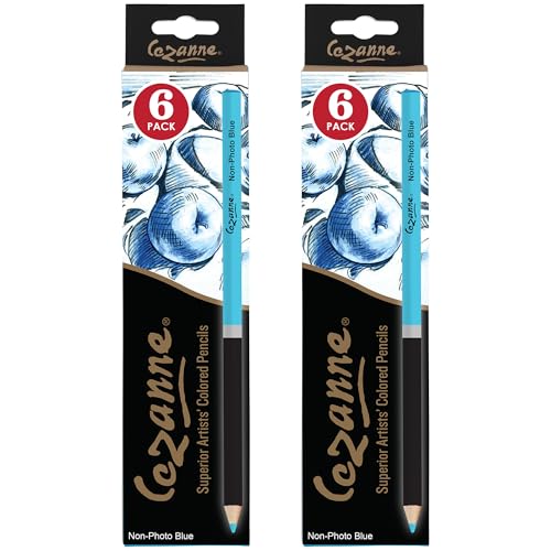 cezanne Creative Mark Cezanne Premium Colored Pencils Non-Photo Blue 12 Pack - Highly-Pigmented Drawing Pencils - Coloring Pencils for Drawing, Blueprints, Sketching, and More - Image 1