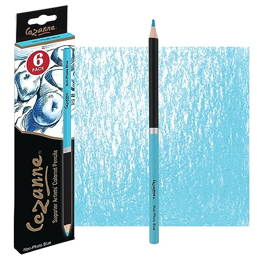 cezanne Creative Mark Cezanne Premium Colored Pencils Non-Photo Blue 12 Pack - Highly-Pigmented Drawing Pencils - Coloring Pencils for Drawing, Blueprints, Sketching, and More - Image 2