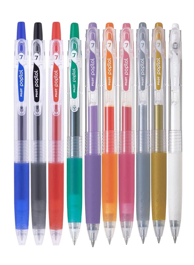 PILOT قلم حبر جل رولر 10 قطع متعدد الألوان - Image 1