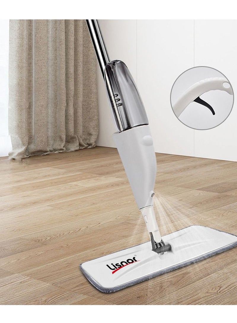 Lisnor Spray Mop. Light Weight and Easy to Carry. Water Sprayer Technology with 2pcs Absorbent Reusable Cleaning Pads. 360 degree rotating head. Refillable 350ml Water Tank. - Image 2