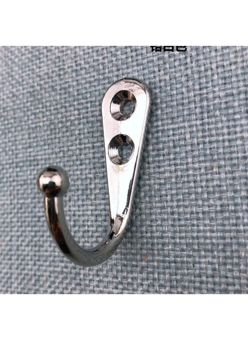 Antique Alloy Mini Hook 2-Hole for Hanging Chrome white 1