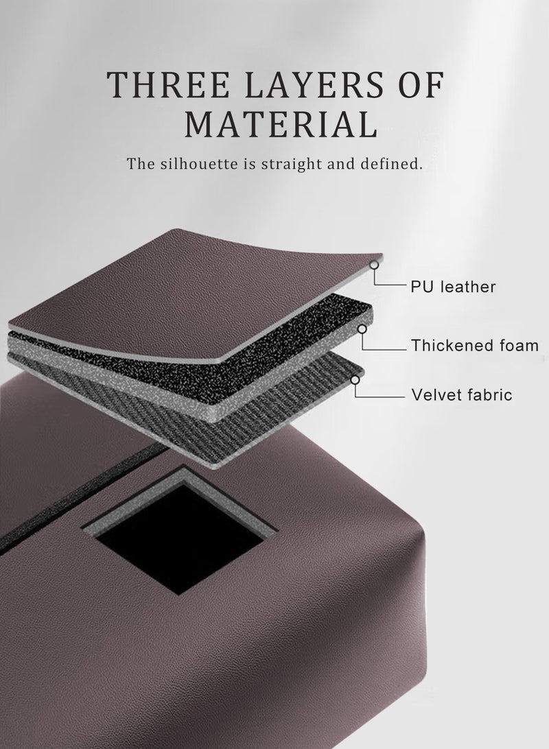 URbazaar Leather Tissue Holder for Car, Car Back Seat Headrest Hanging Tissue Box Holder Case, Multi-use Car Tissue Paper Holder with One Pack Tissue Refill for Car & Truck  - Image 4