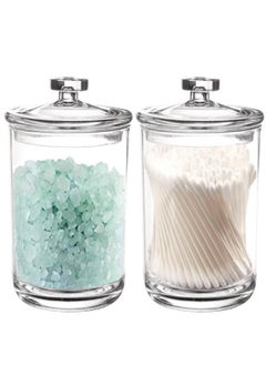 Youngever 2 Pack 15 Ounce Clear Plastic Apothecary Jars, Qtip Holder, Cotton Swab Holder, Bathroom Vanity Organizer for Cotton Balls, Cotton Swab, Qtips - pzsku/ZAC07B997A868749344F4Z/45/_/1693220479/45ee471c-d9f7-4fd4-aa51-65960b92ae30