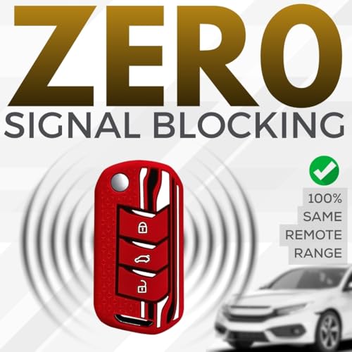 KEYCEPT Tristar Silicone Key Cover for Mahindra Scorpio N, 3XO, XUV 300, Marazzo, XUV 700, XUV 400, Bolero, Thar Roxx, TUV 300, EV 3 Button Flip Key Cover with Keychain. (Keychain 5, Red) - Image 3