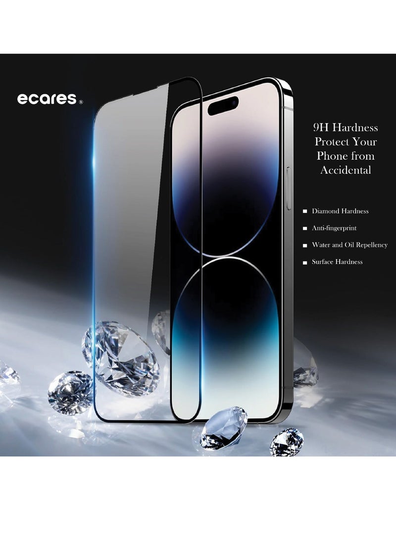ECARES® iPhone 14 Plus Screen Protector, HD Clear, 9H Tempered Glass, Military Grade Protection, Scratch Resistant, Anti-Fingerprint, Full Coverage, Anti Yellowing, Bubble Free, (Pack-2) - Image 3